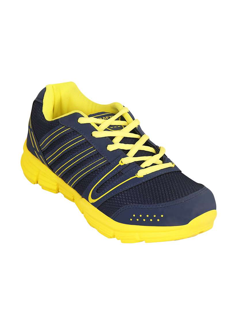 navy mesh lace up sport shoes