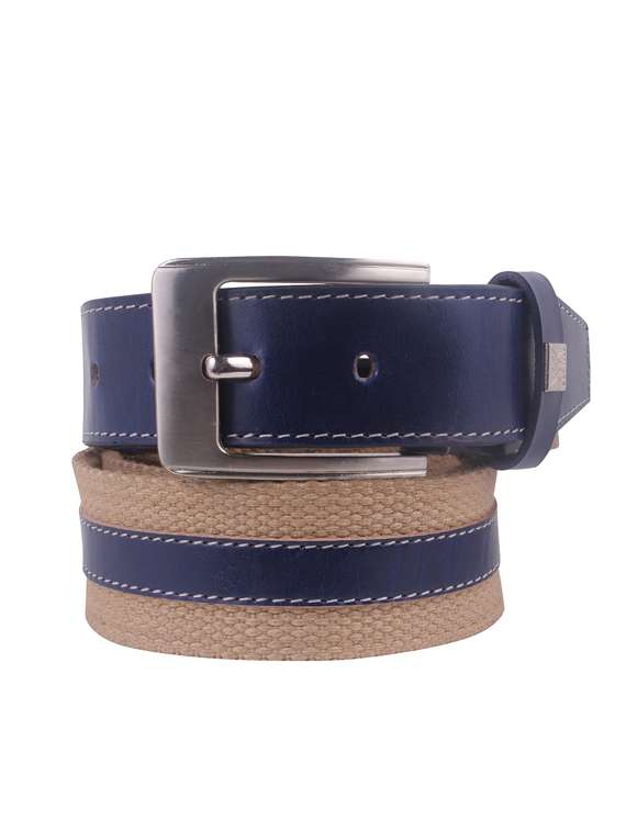 blue leather belt