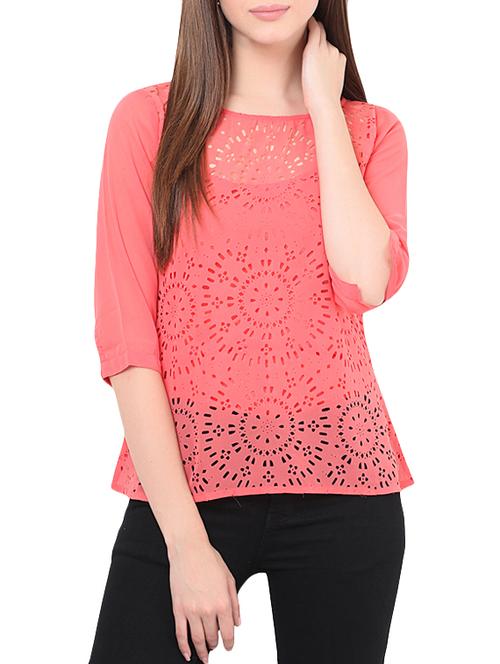women's straight round neck top - 13003956 - Standard Image - 0