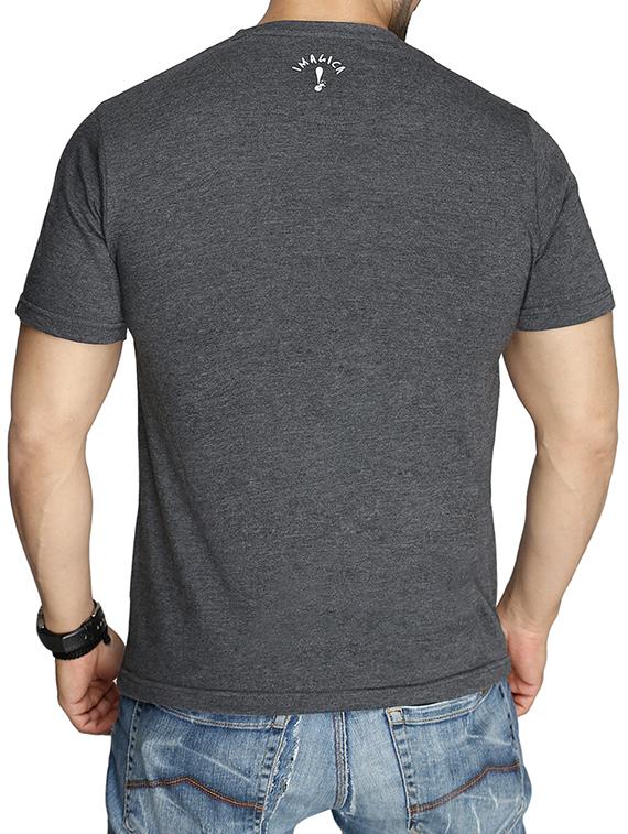 charcoal grey cotton printed t-shirt - 13004327 - Standard Image - 2