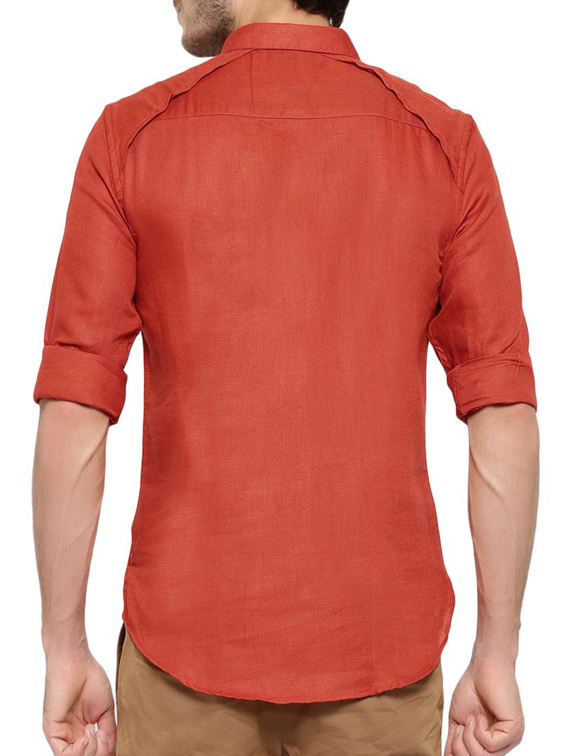 red solid short kurta - 13007901 - Standard Image - 2