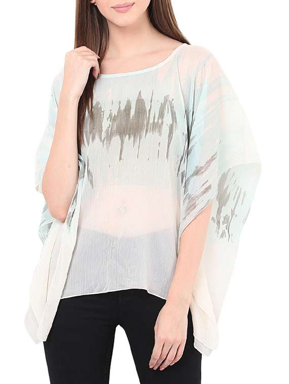 blue polyester kaftan
