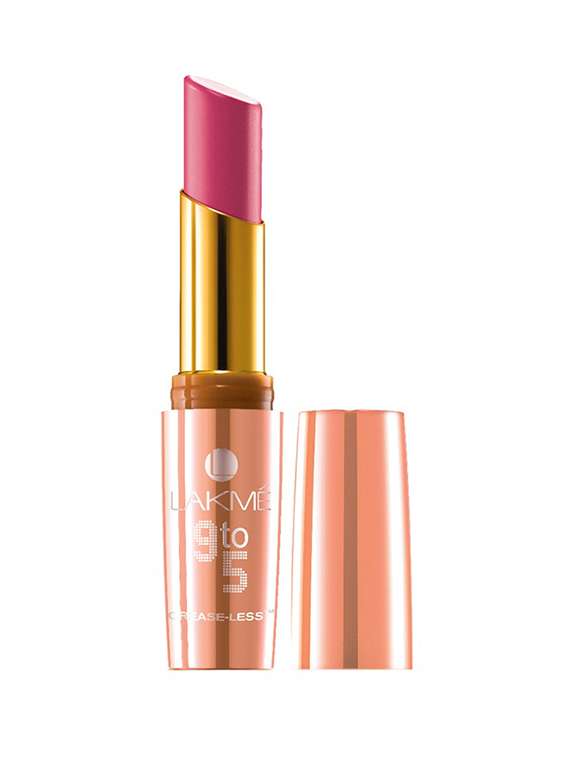lakme 9 to 5 creaseless creme lip color 3.6 g (cp13 rose alert)