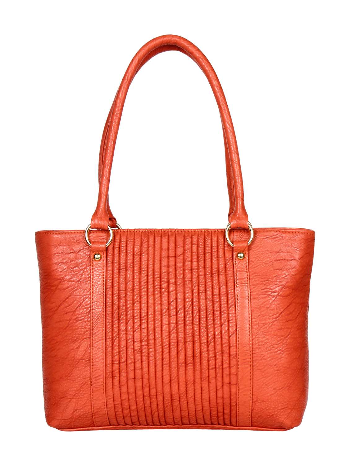 red leatherette handbag
