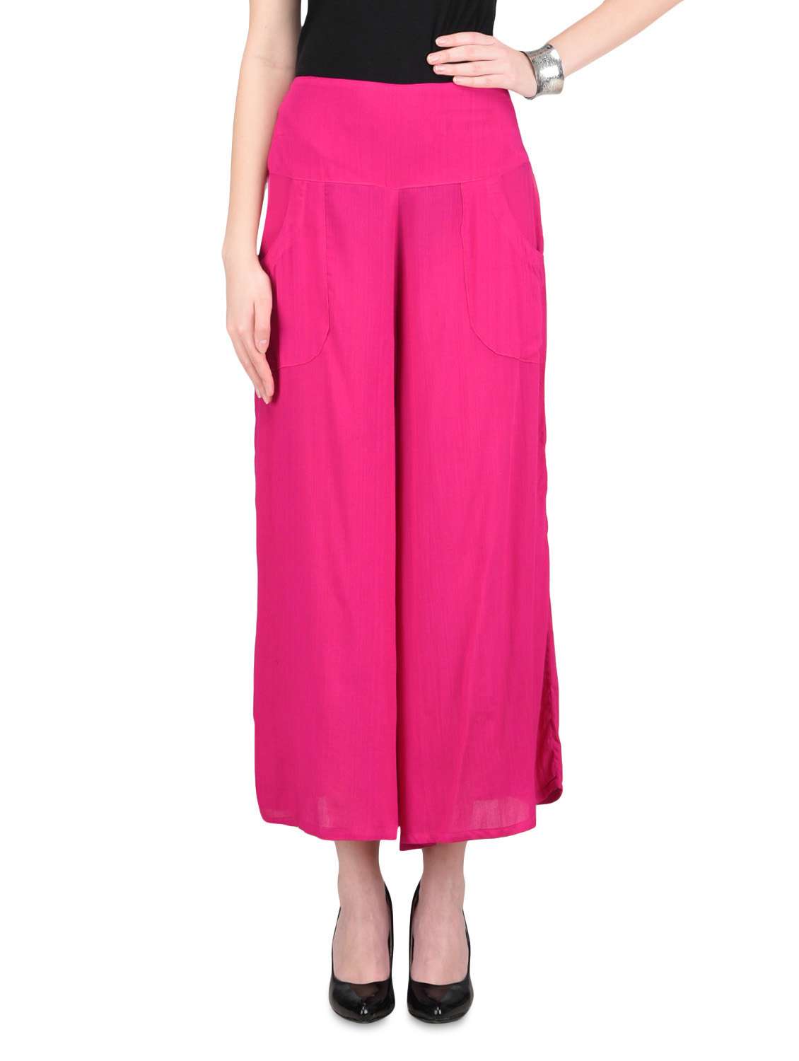 high rise straight palazzo 