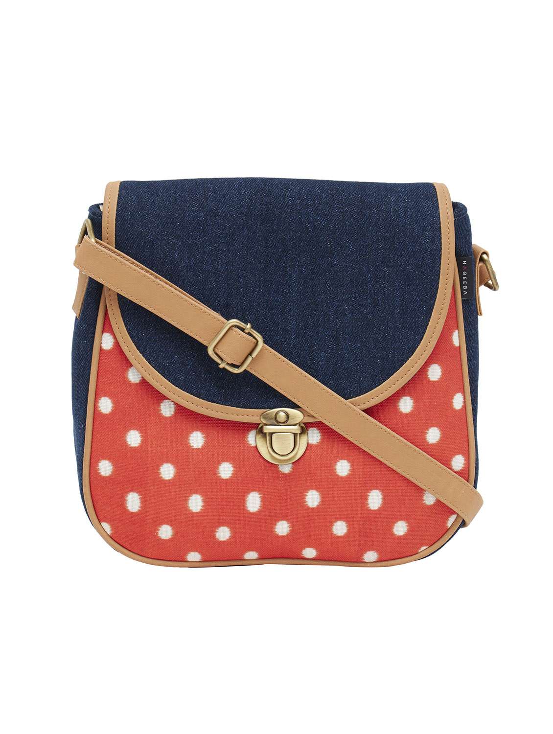 Red canvas regular sling bag