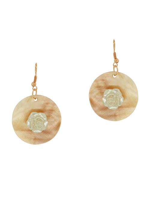 white plastic drop earrings - 13042092 - Standard Image - 0