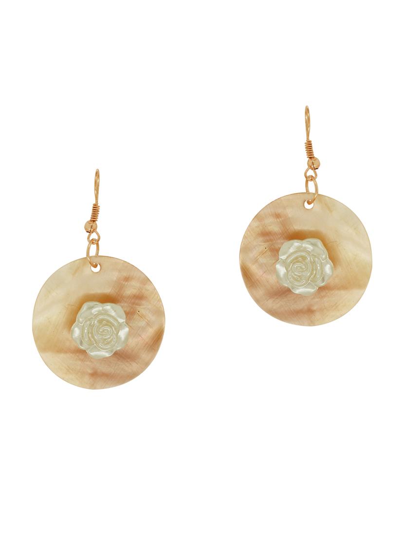 white plastic drop earrings - 13042092 - Zoom Image - 0