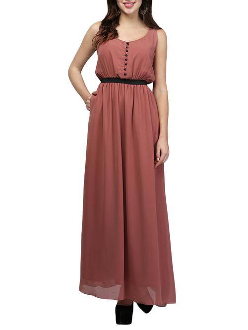 gathered waist maxi dress - 13056271 - Standard Image - 0