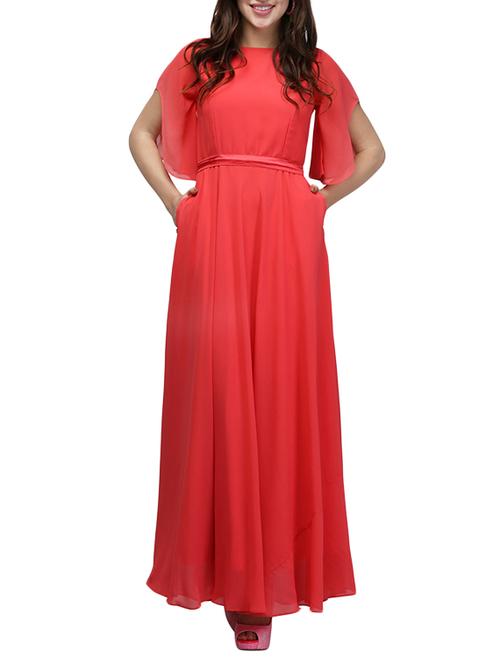 tie up waist gown - 13056281 - Standard Image - 0