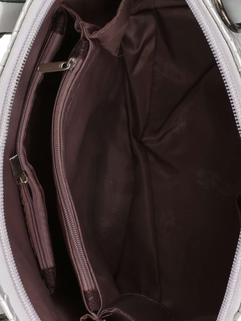 silver leatherette sling bag - 13064551 - Standard Image - 2