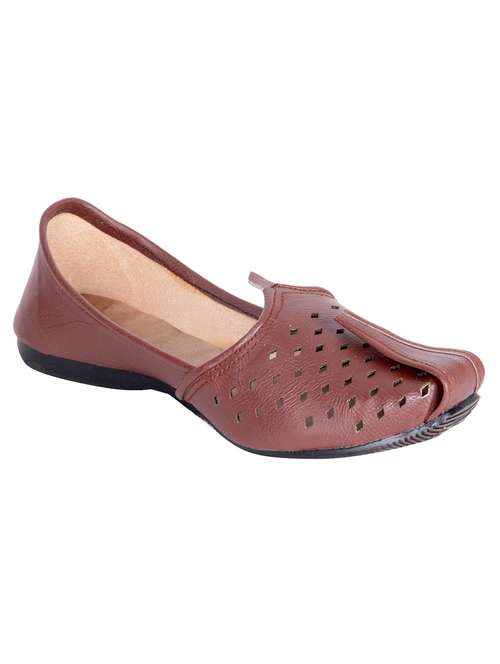 brown leatherette slip on juti - 13068448 - Standard Image - 0