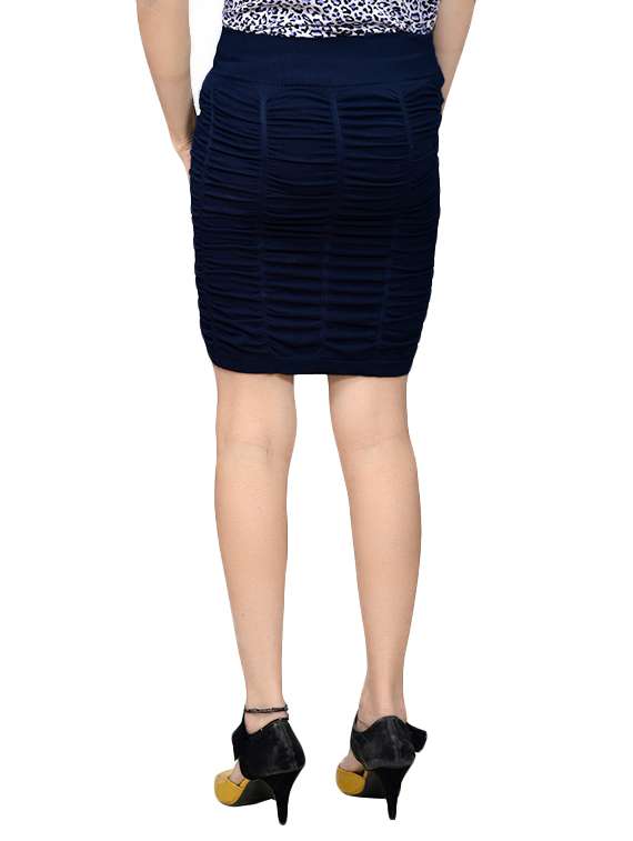 navy blue rayon skirt - 13069110 - Standard Image - 2