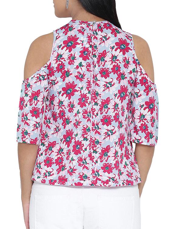 women's a line round neck top - 13069302 - Standard Image - 2