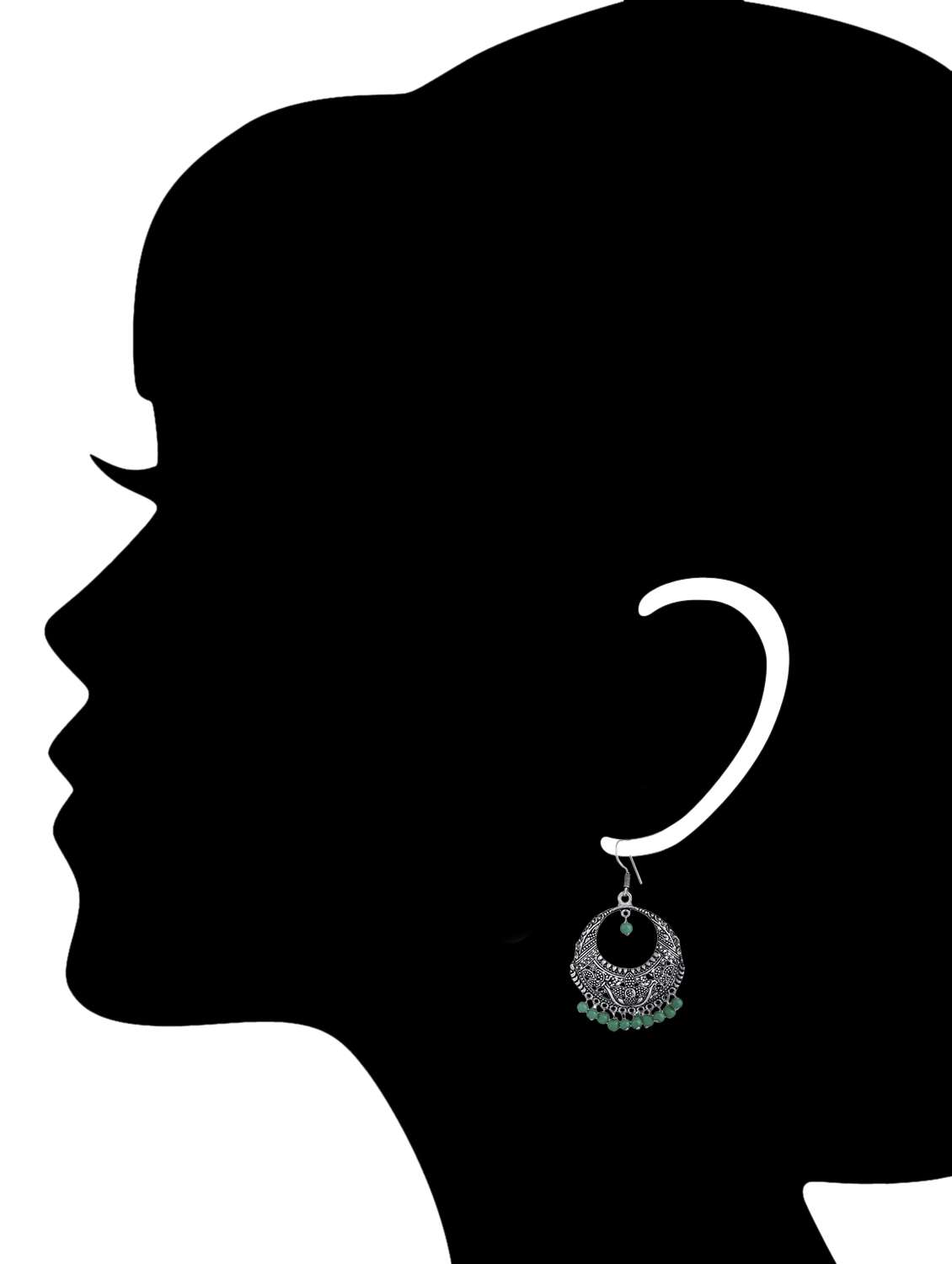 silver metal drop earrings - 13069751 -  Standard Image - 2