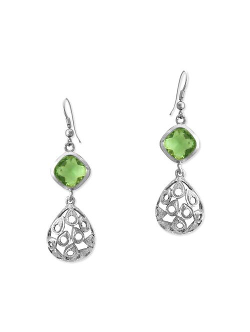 silver metal drop earrings - 13069828 -  Standard Image - 0