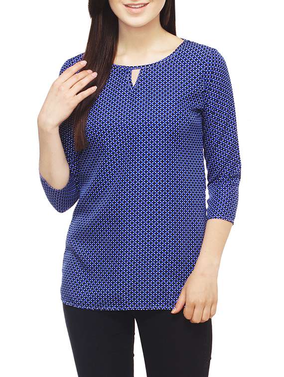 women's straight key hole neck top - 13069985 - Zoom Image - 0