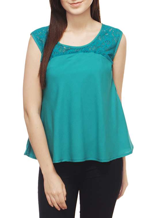 women's straight round neck top