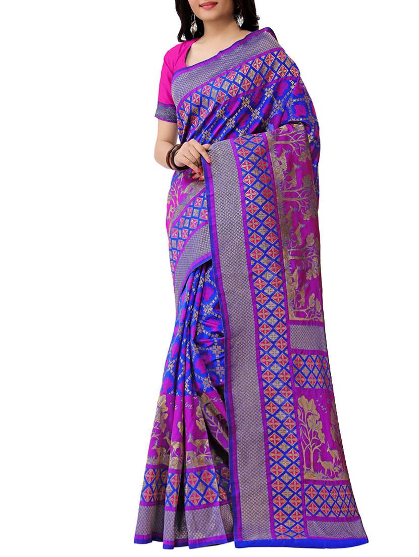 purple paithani saree with blouse