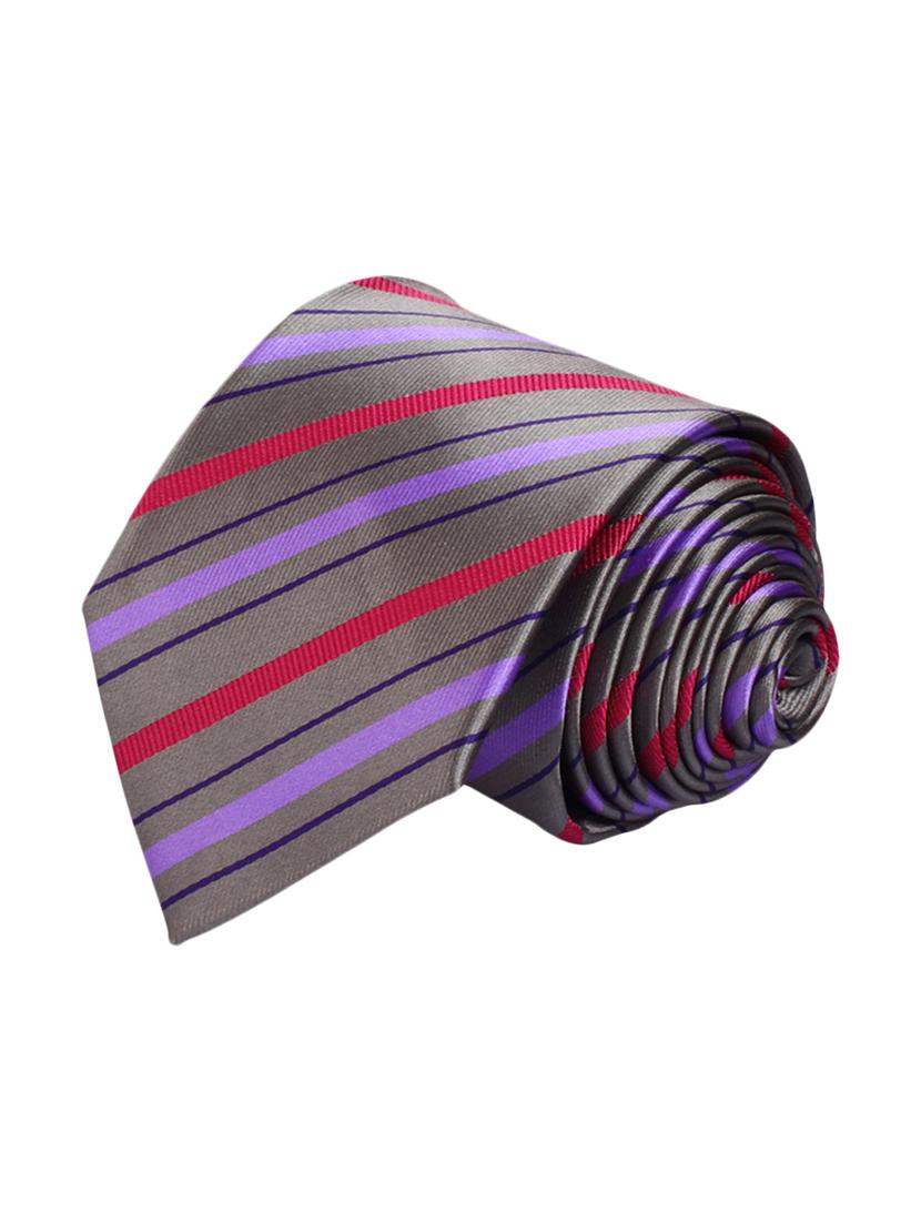 grey micro fiber tie and a pocket square - 13092551 - Standard Image - 2