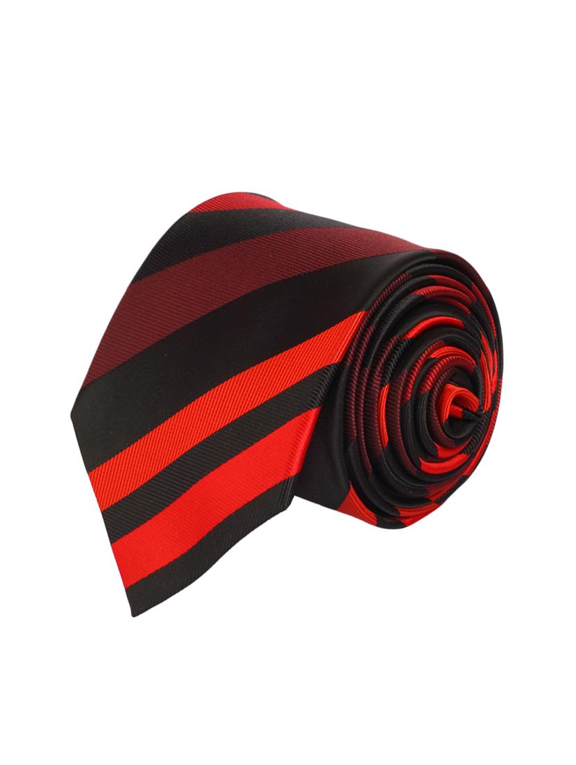 red micro fiber tie and a pocket square - 13092561 - Standard Image - 2