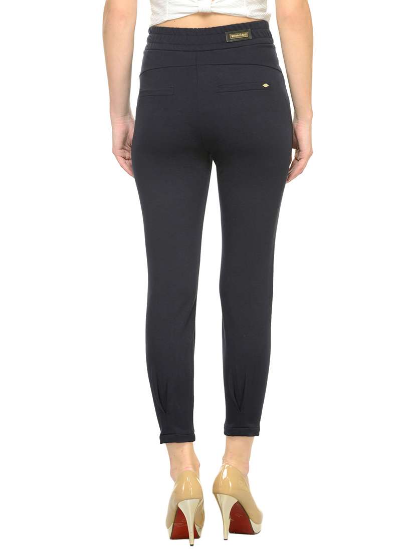 navy blue cotton jegging - 13096888 - Standard Image - 2