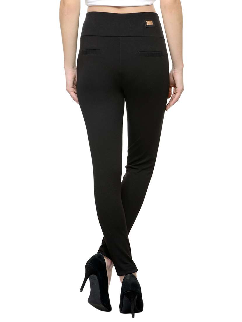 black cotton jeggings - 13096903 - Standard Image - 2