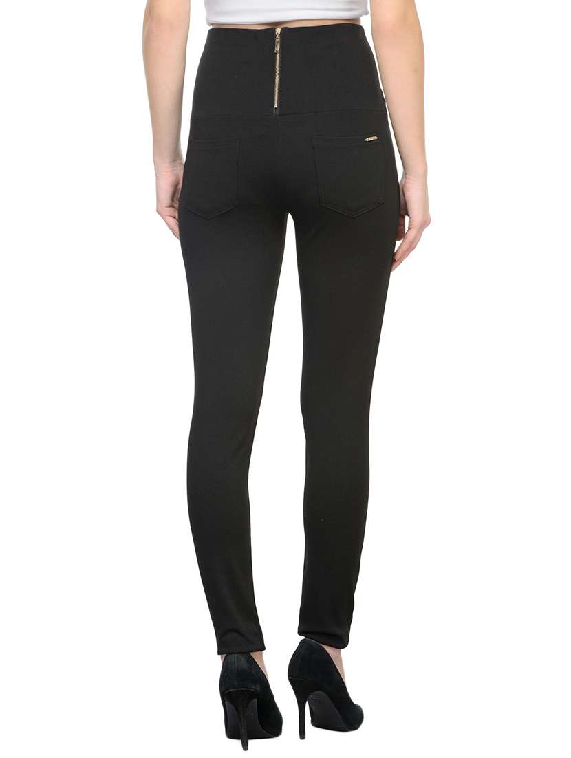 black cotton jeggings - 13096905 - Standard Image - 2