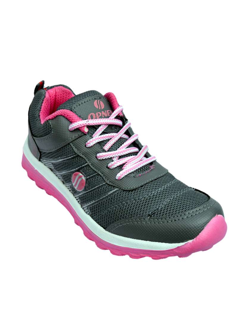 grey leatherette sports shoes