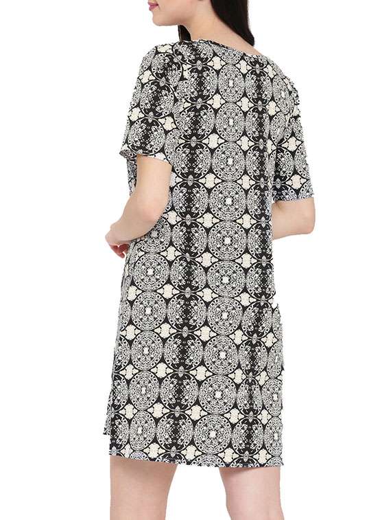 women's shift self design dress - 13099957 -  Standard Image - 2