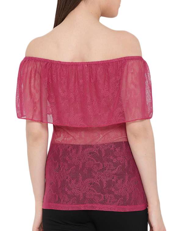 women's straight off shoulder top - 13099960 -  Standard Image - 2