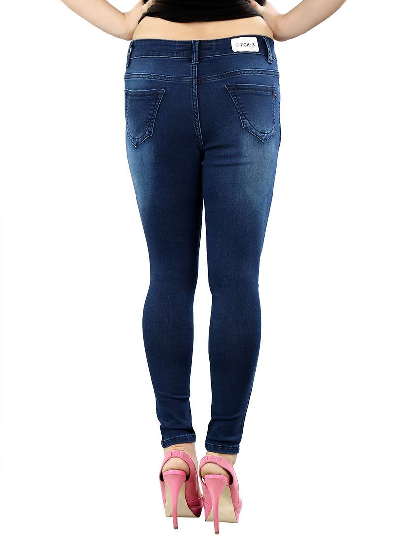 women's plain slim fit jeans - 13104916 -  Standard Image - 2