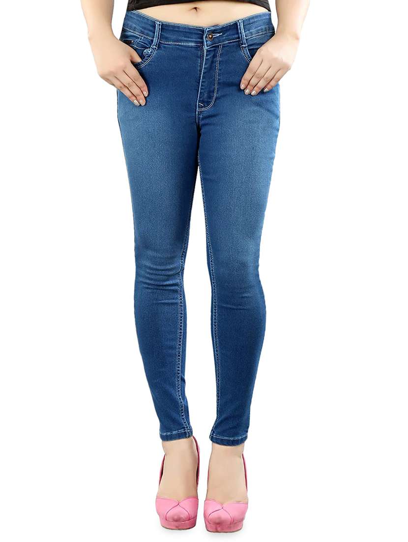 women's plain skinny fit jeans