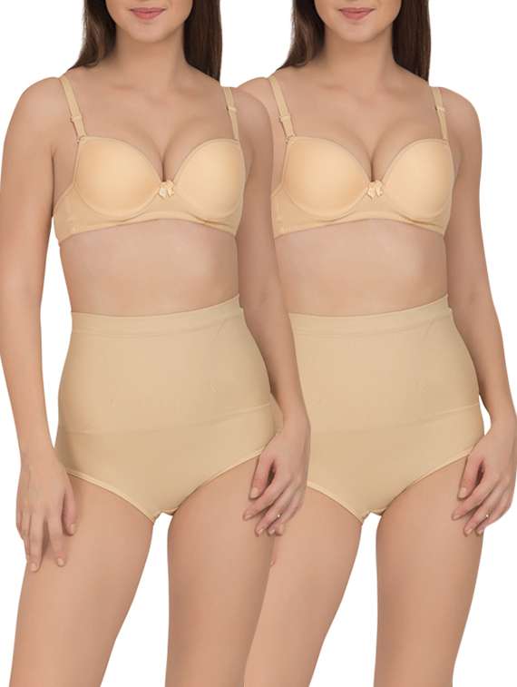 beige cotton shaper brief