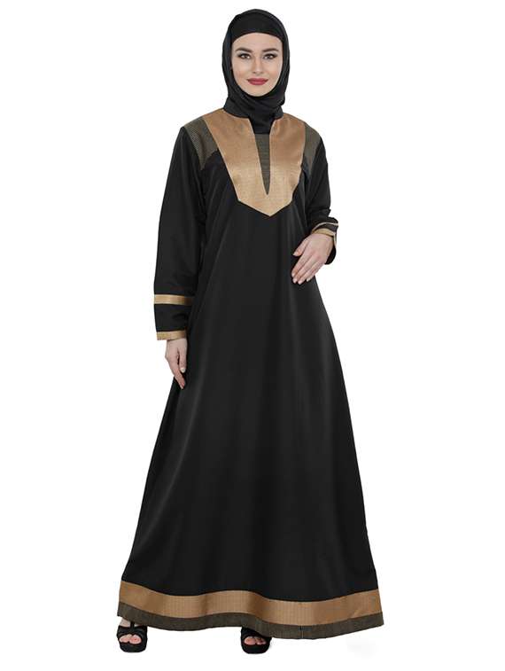 full sleeved black abaya