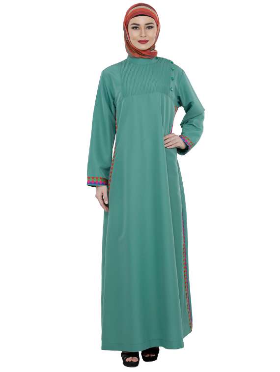 green full sleeved abaya