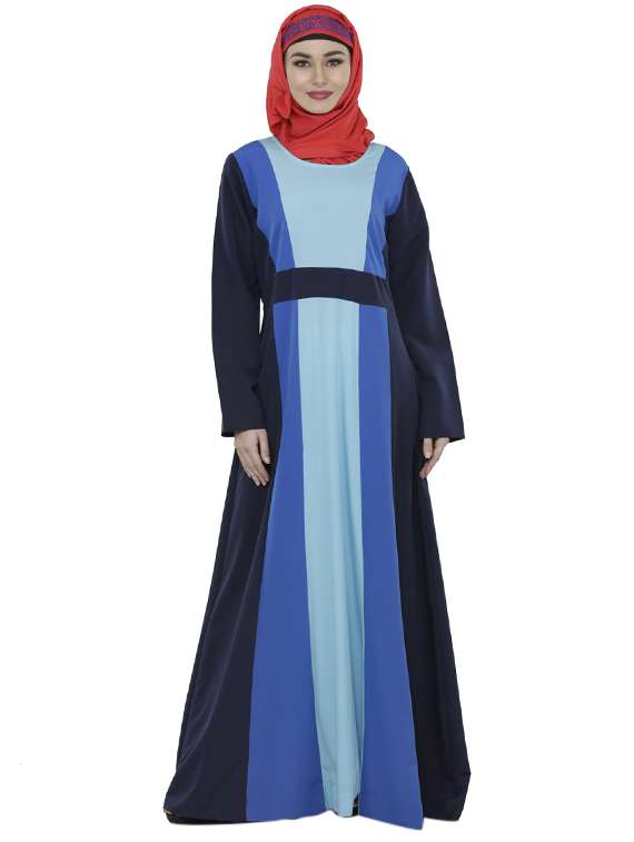 blue full sleeved abaya