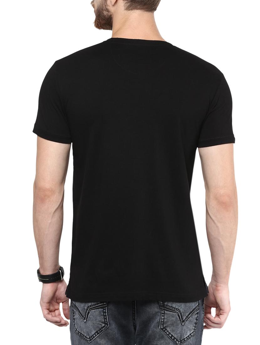mufti mens black mid rise slim fit tshirts - 13119227 - Standard Image - 2