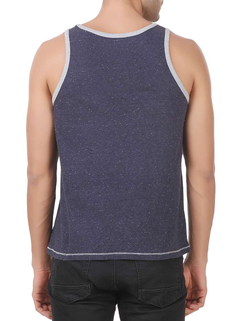 navy blue cotton blend vest - 13123820 -  Standard Image - 2