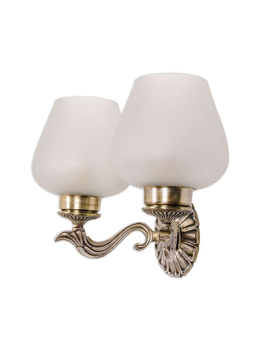 fos lighting allure small double wall sconce