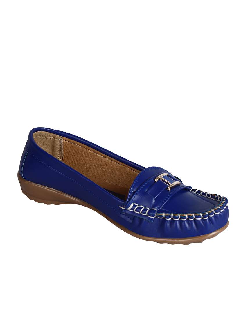 blue leatherette(pu loafers