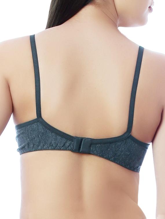 floral patch solid bra - 13128154 - Standard Image - 2