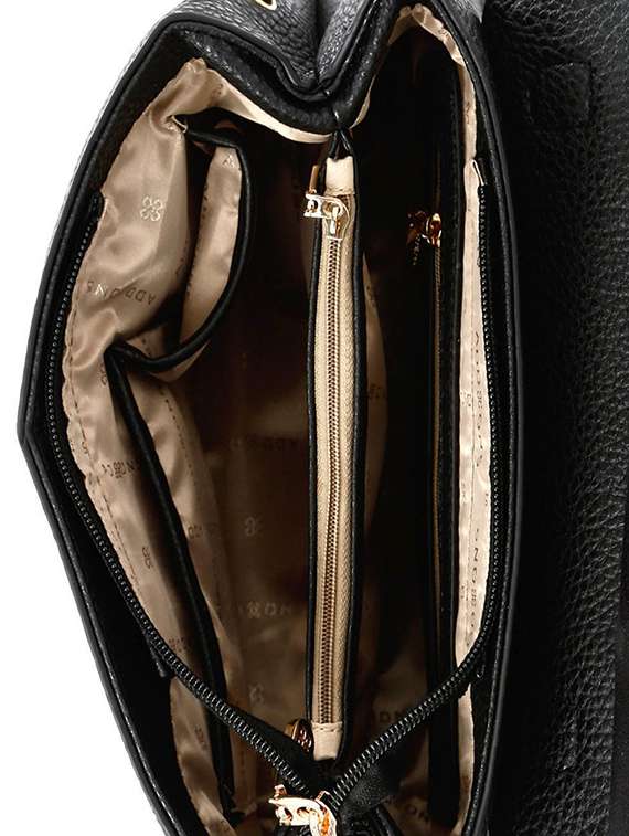 black leatherette handbag - 13128214 - Standard Image - 2