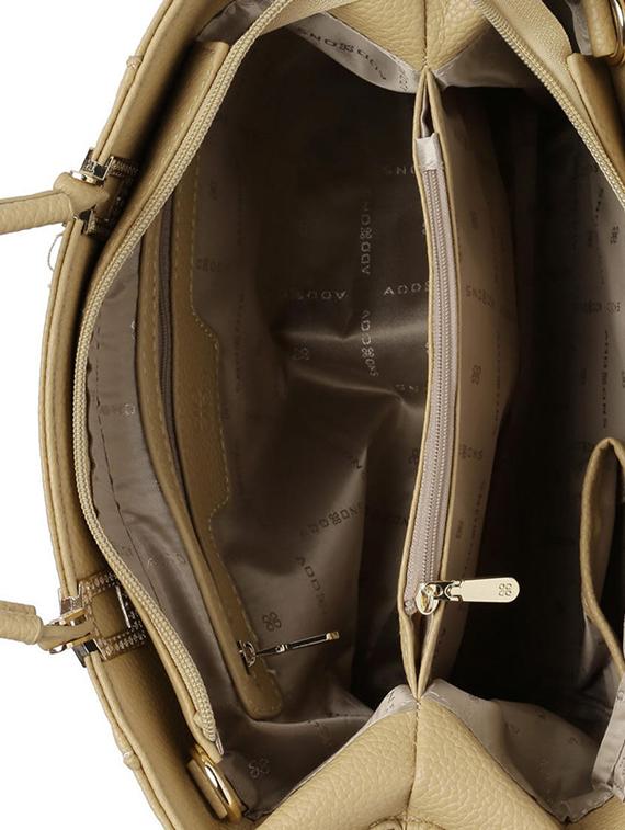 beige leatherette handbag - 13128216 - Standard Image - 2