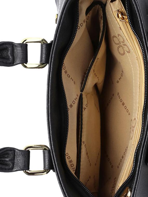 black leatherette handbag - 13128219 - Standard Image - 2