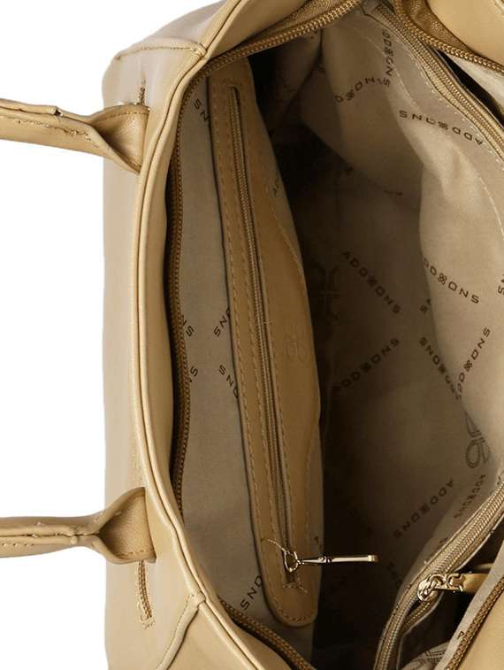 beige leatherette handbag - 13128221 -  Standard Image - 2