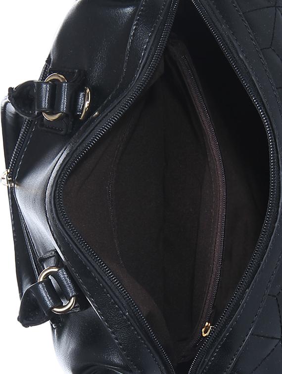 black leatherette handbag - 13132458 - Standard Image - 2