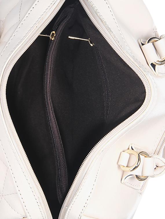 cream leatherette handbag - 13132459 - Standard Image - 2