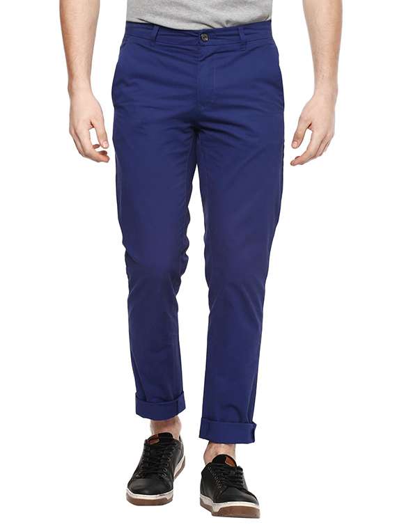 blue cotton chinos