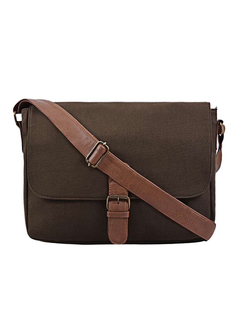 brown canvas  messengerbag